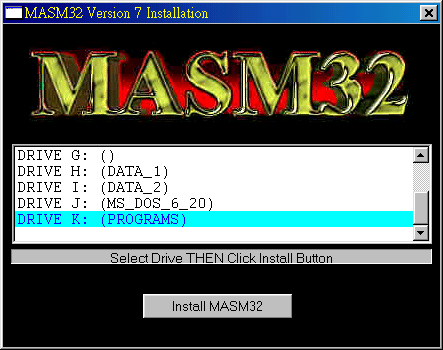 MASM32 v7.0 w˵e